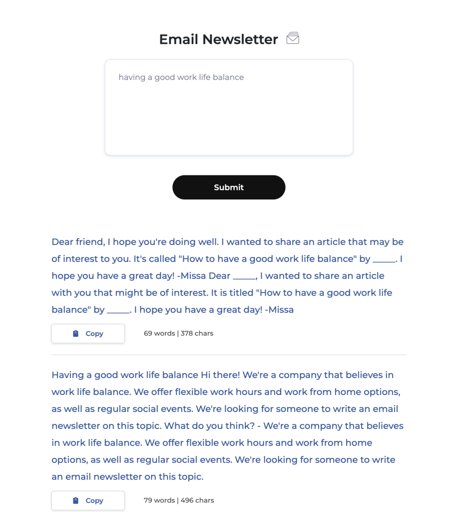 email newsletter tool