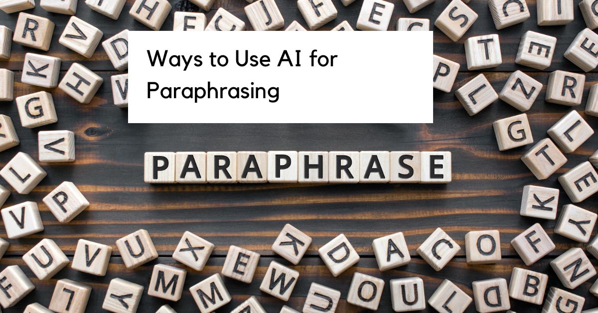 paraphrasing tool that doesn't use ai