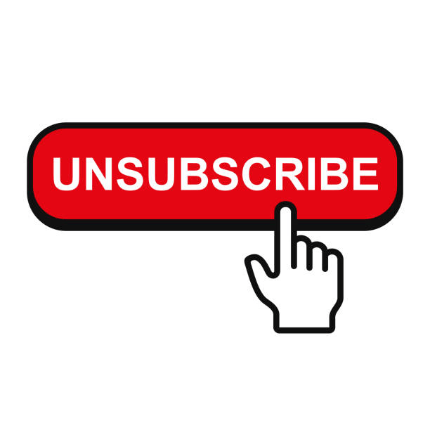 a red button with the word "unsubscribe" on it