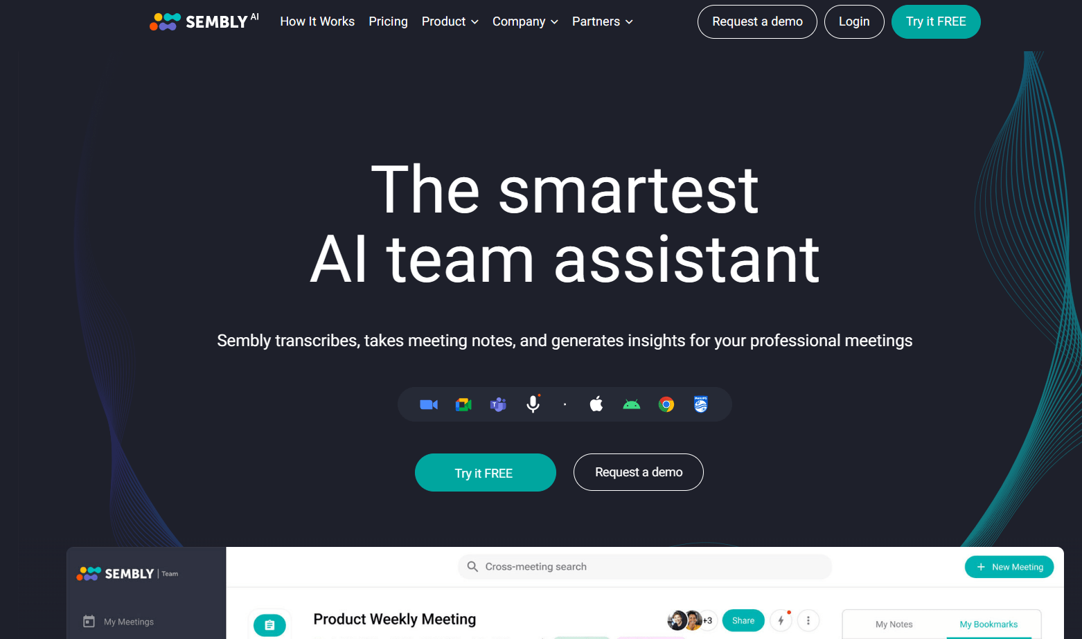 sembly website - the smartest AI team assistant