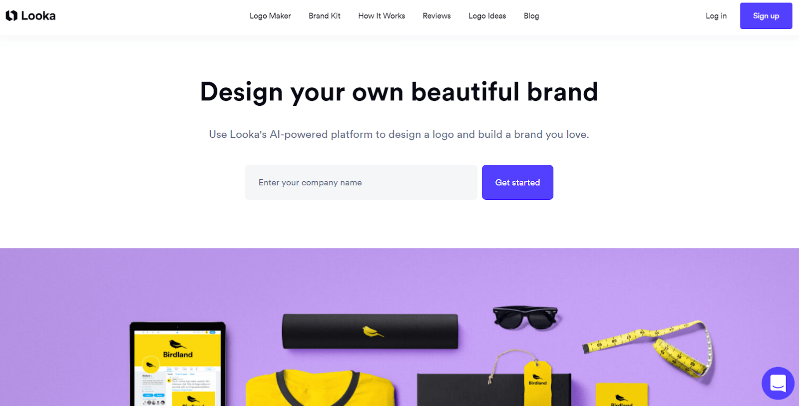 looka website - logo design & brand identity for entrepreneurs