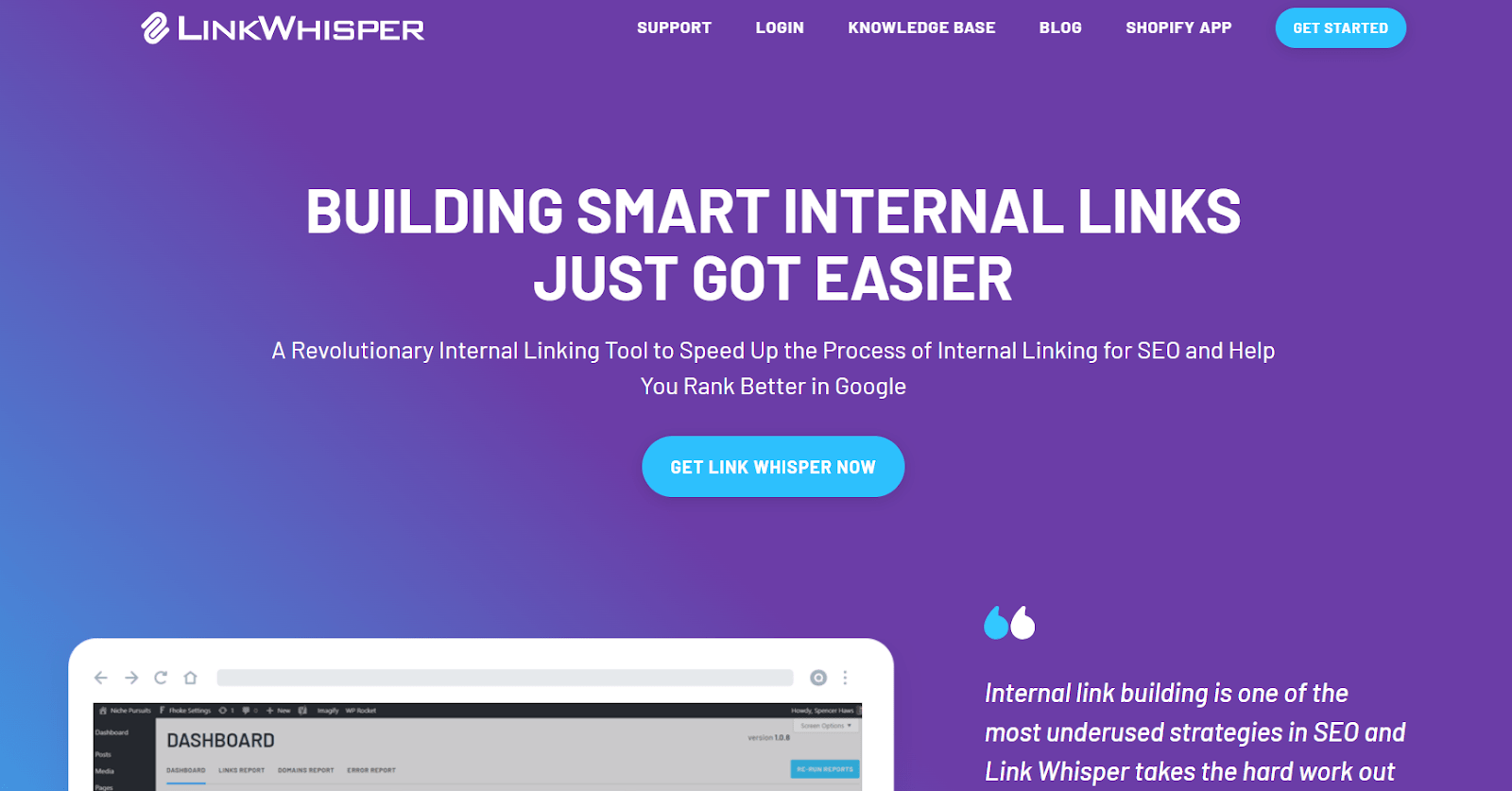 link whisper website - building smart internal links just got easier