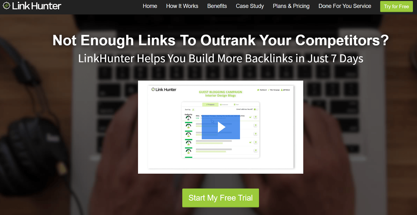linkhunter website - the fastest & easiest way to build links