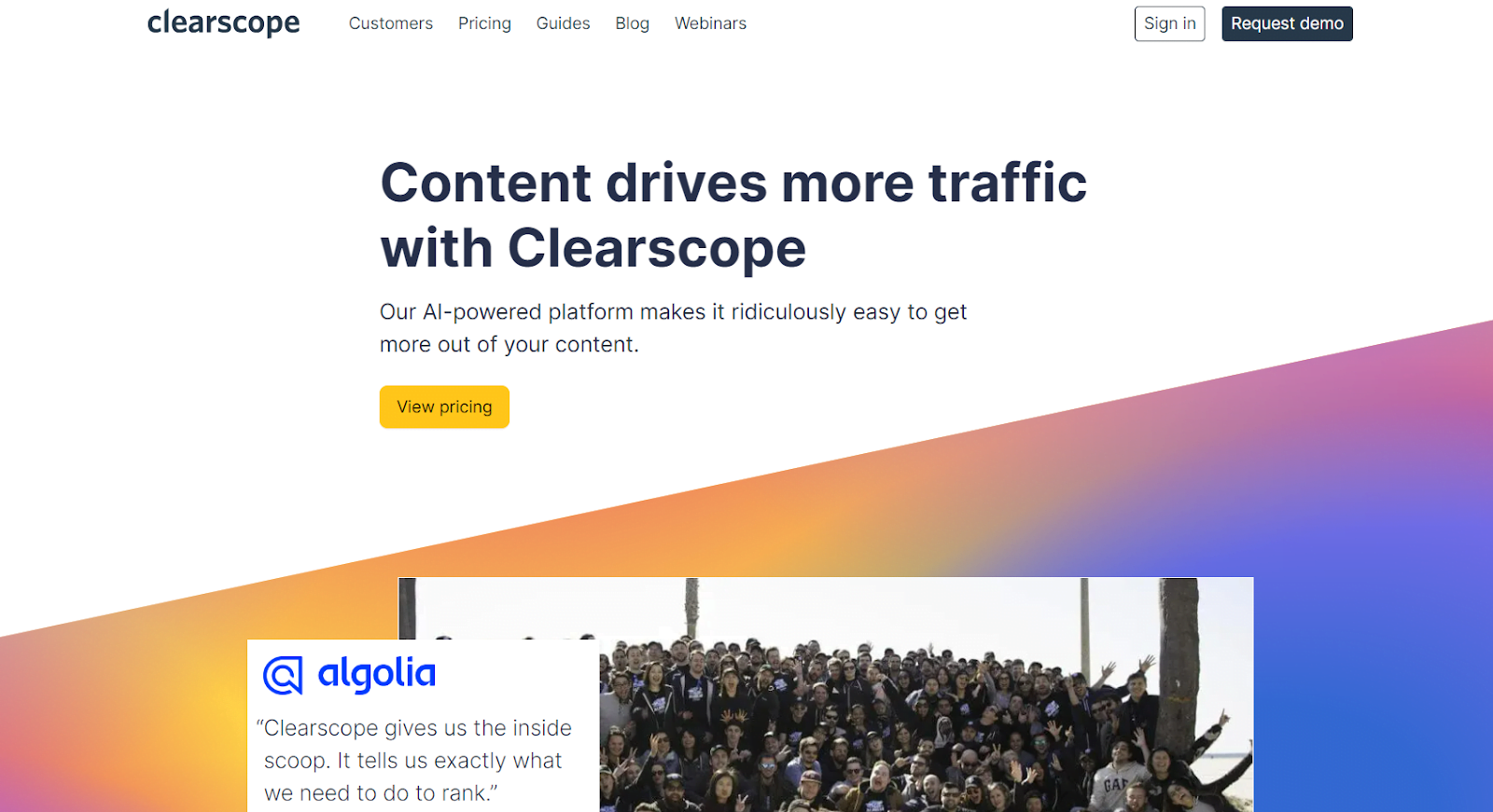 clearscope website - the a++ seo content optimization platform