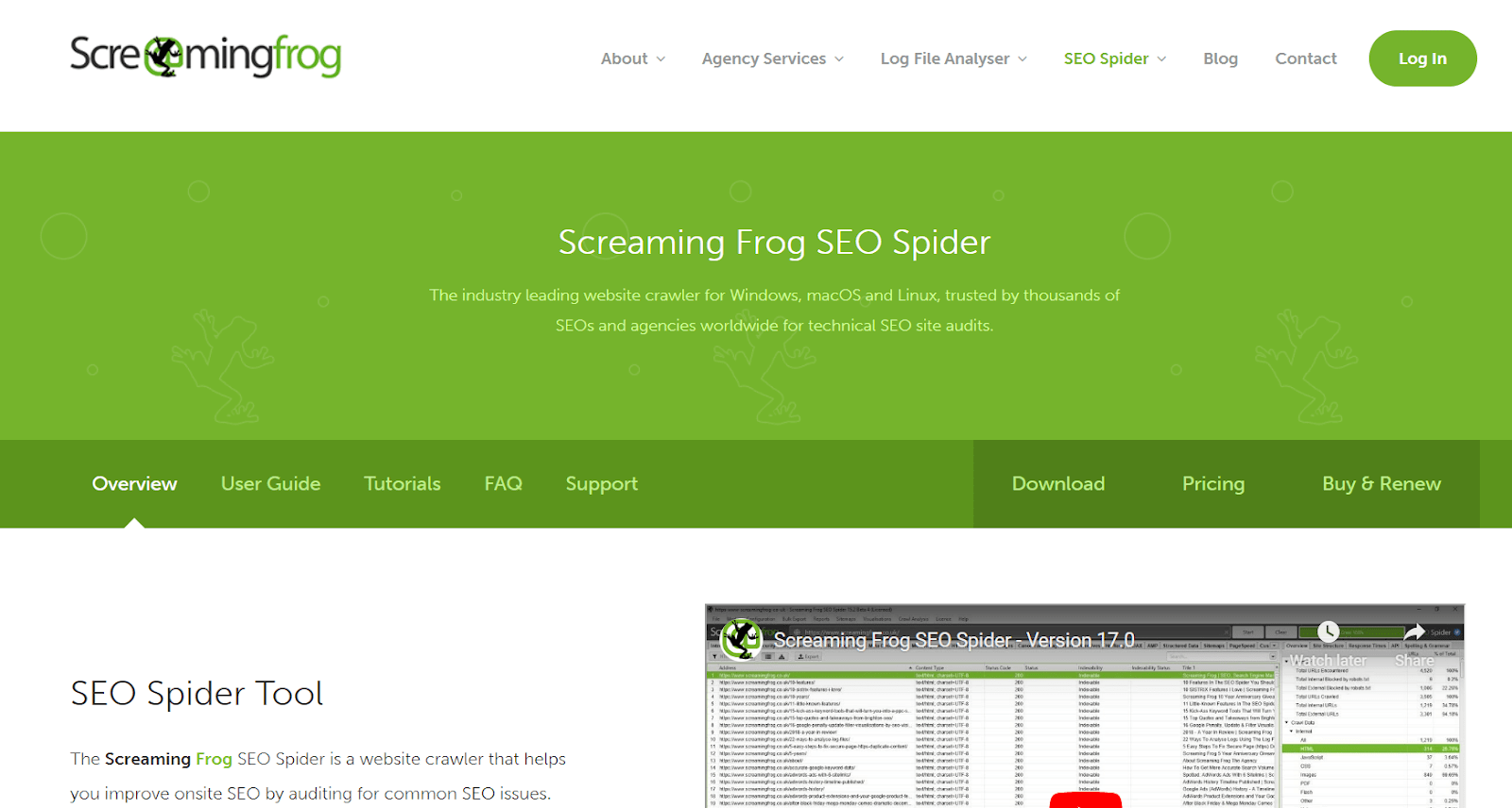 screaming frog website - seo spider website crawler