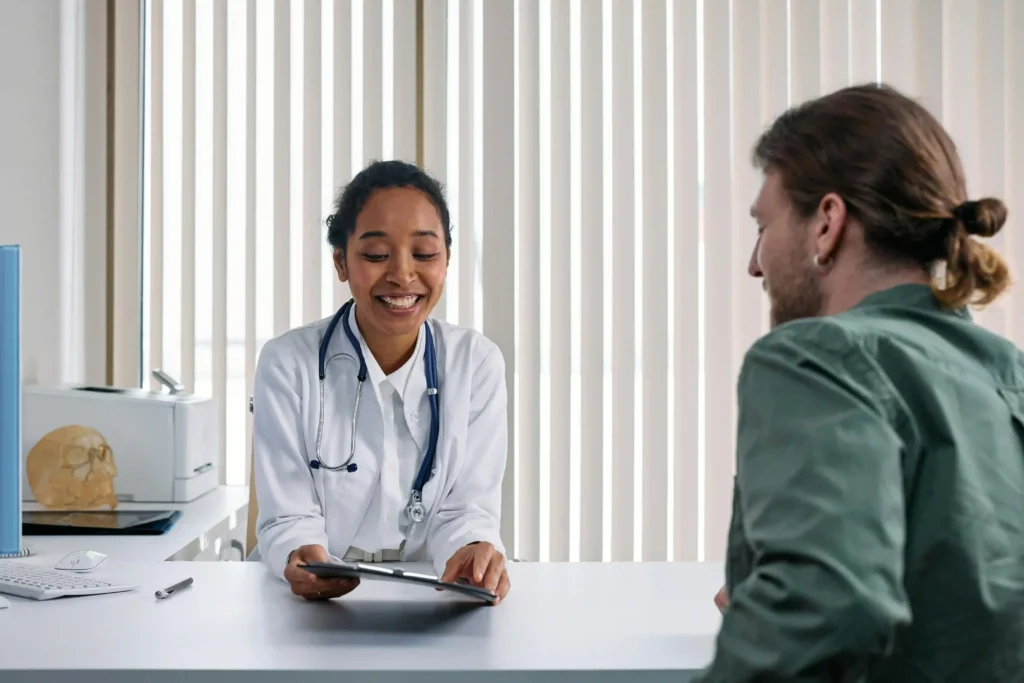 image of a female doctor with patient