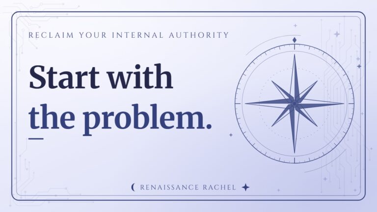 Start with the problem. Renaissance Rachel.