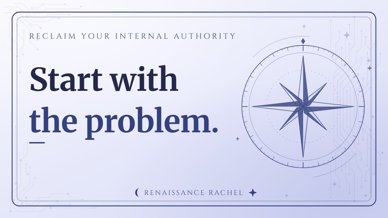 Start with the problem. Renaissance Rachel.