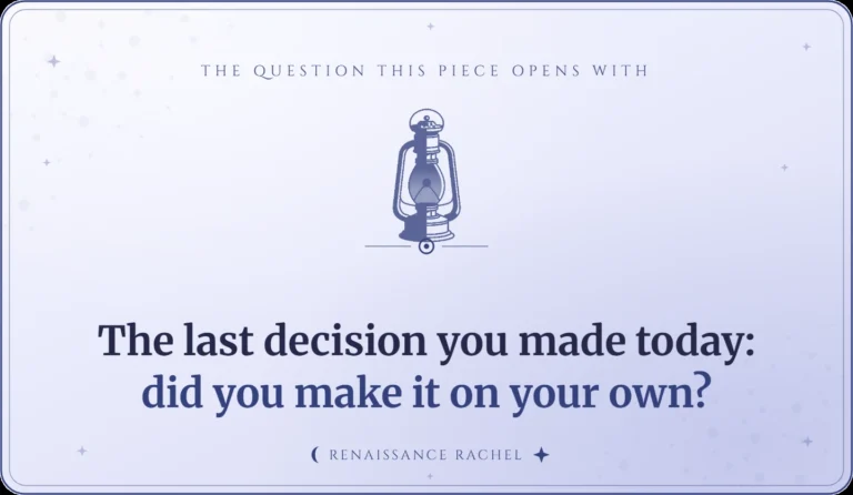 The outsourced self: What we lose when we stop trusting ourselves
