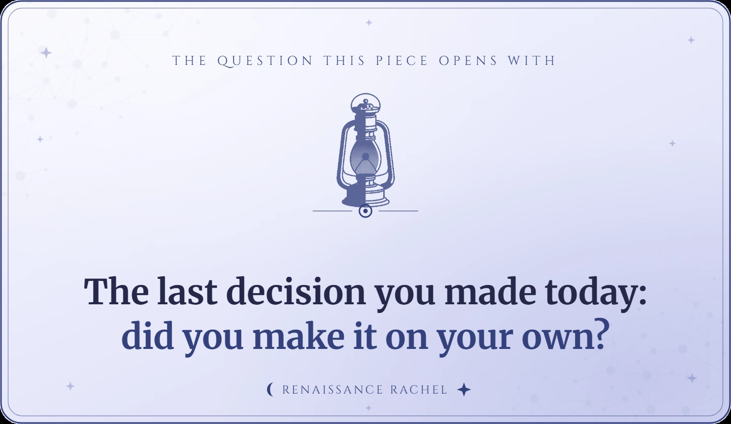 The outsourced self: What we lose when we stop trusting ourselves